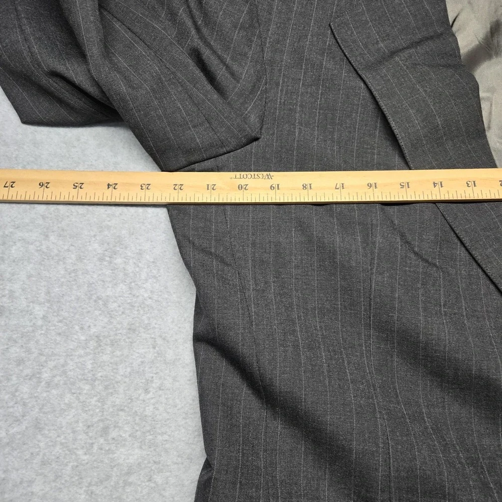 Polo University‎ Club Ralph Lauren Blazer Mens Gray Pinstripe Jacket USA Made